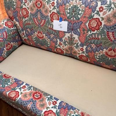 88” Custom upholstered floral sofa - Like New