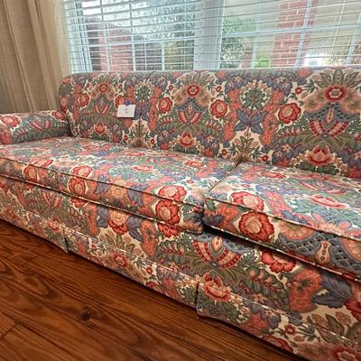 88” Custom upholstered floral sofa - Like New
