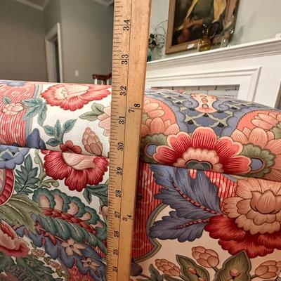 88” Custom upholstered floral sofa - Like New
