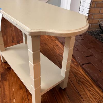 Lot 2 of 2 Custom painted green side table