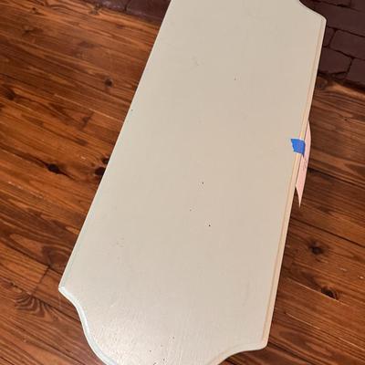Lot 2 of 2 Custom painted green side table