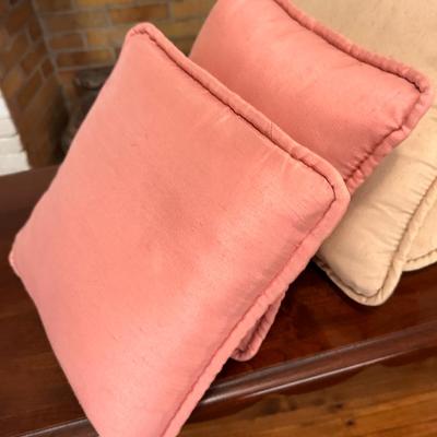 Lot of Tan and Pink pillows - 4 pillow lot