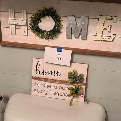 Farmhouse style “Home” Decor- Lot of 2