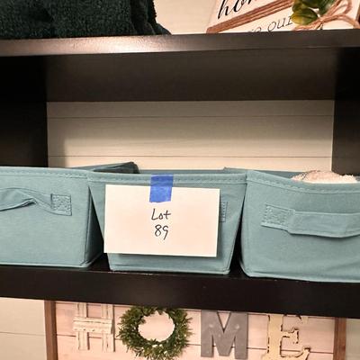 Lot of 3 Green Collapsable totes