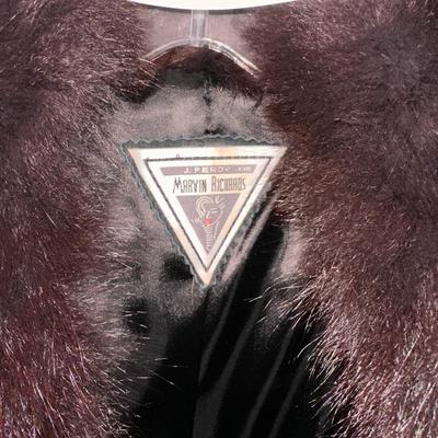 Women’s oversized leather jacket with Fur Collar - J. Peroy for Marvin Richards