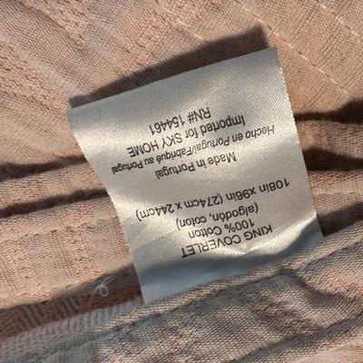 Sky Home Pink king Coverlet 100% cotton