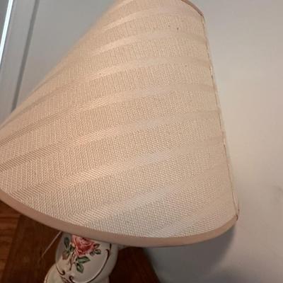 Vintage ceramic lamp with floral motif