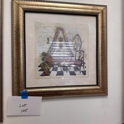Pair of Bathroom wall art pieces