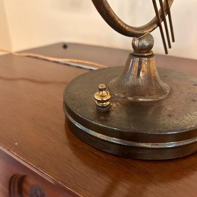 Vintage Brass Music Piano Lamp - Working