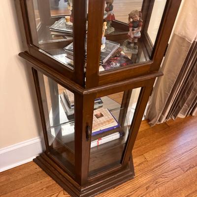 Two Door Glass Curio Cabinet - Contents not included