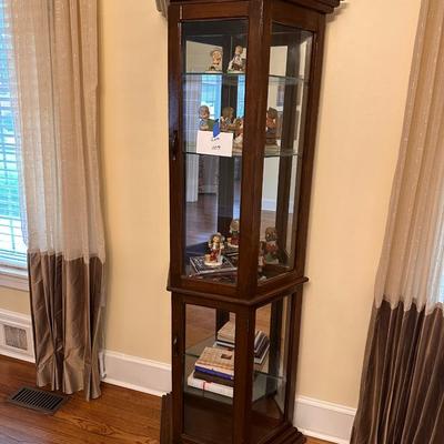 Two Door Glass Curio Cabinet - Contents not included