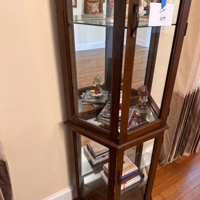 Two Door Glass Curio Cabinet - Contents not included