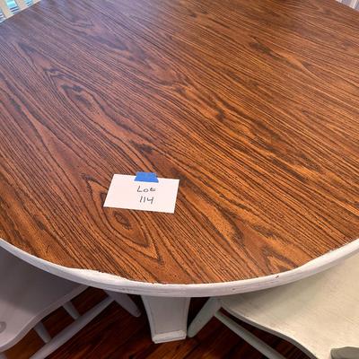 Chalk Painted Table with Chairs - Includes 2 leaves