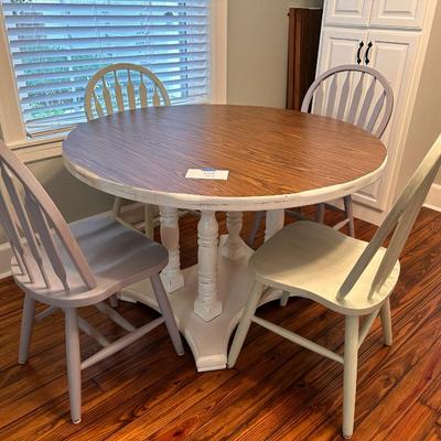 Chalk Painted Table with Chairs - Includes 2 leaves