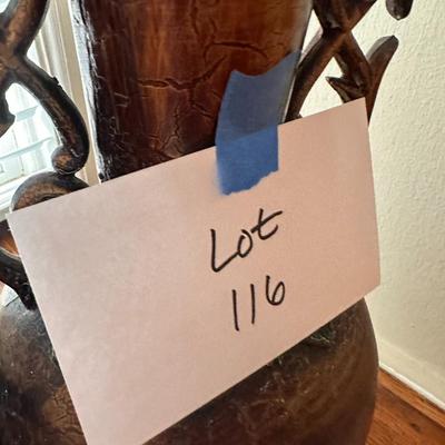 Pair of Metal Urns Vases