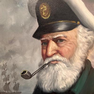 Oil Painting of Mariner Ship Captain