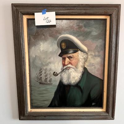 Oil Painting of Mariner Ship Captain
