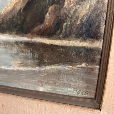 Ocean side Amateur oil Painting