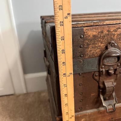 Large Antique Trunk with tray insert