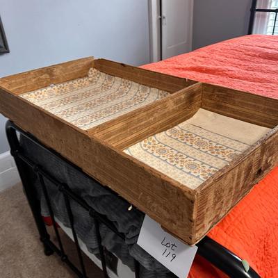 Large Antique Trunk with tray insert