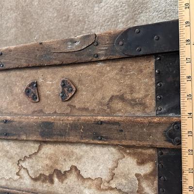 Large Antique Trunk with tray insert