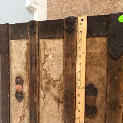 Large Antique Trunk with tray insert