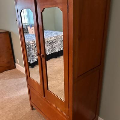 2 door Vintage Wardrobe Partially cedar lined