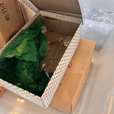 Mixed lot of Holiday decor totes and contents