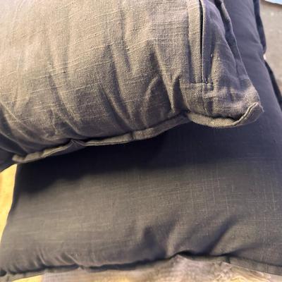 Blue tented throw pillows lot of 5