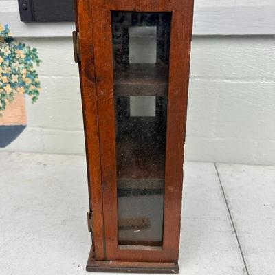 Custom made wood cabinet with two doors - wall or counter display