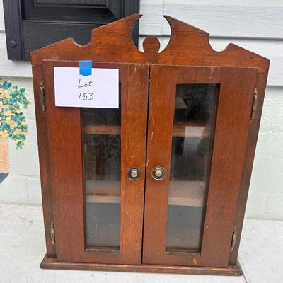 Custom made wood cabinet with two doors - wall or counter display