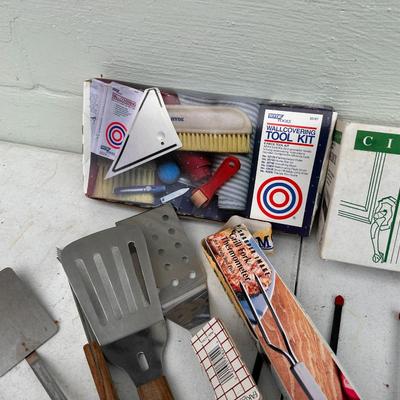 Mixed lot of Grilling utensils and household items
