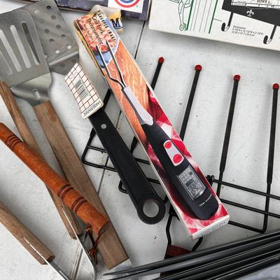 Mixed lot of Grilling utensils and household items