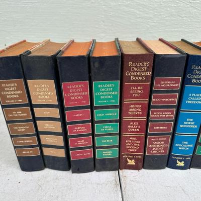 Lot of Readers Digest Books with Bookends
