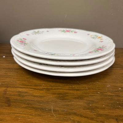 Set of 4 Flower Plates 9"