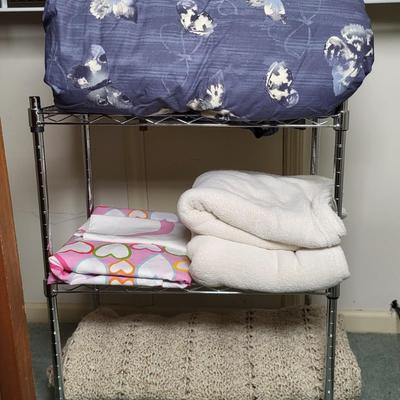 LOT 1B: Closet Full of Linens Including Pillows, Sheets, Blankets and More