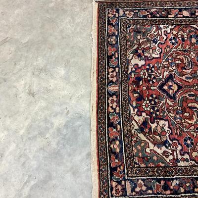 Sale Photo Thumbnail #1018: has no tassel or fringes on edge of rug
Measurements:
5' in length, 3' 6" in width