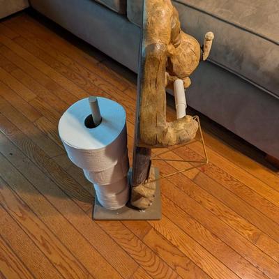 Vintage 28" Hound Dog Toilet Paper & Magazine Holder