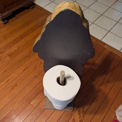 Vintage 28" Hound Dog Toilet Paper & Magazine Holder