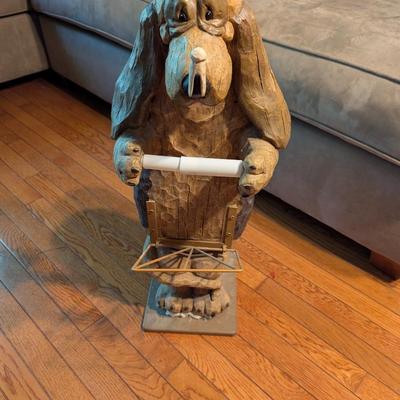 Vintage 28" Hound Dog Toilet Paper & Magazine Holder