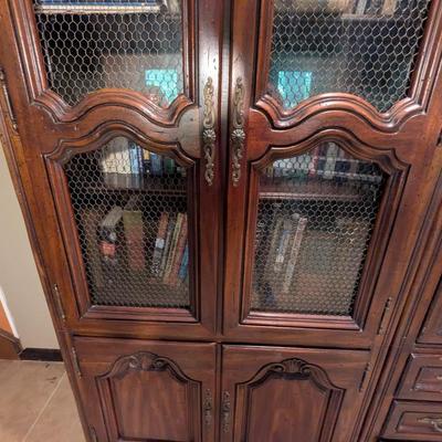4 Piece Wood Display Cabinet (Contents Not Included) Approx 12ft Long 20" Depth & 7ft Tall