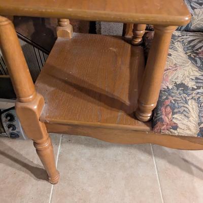 Vintage Oak Telephone Bench