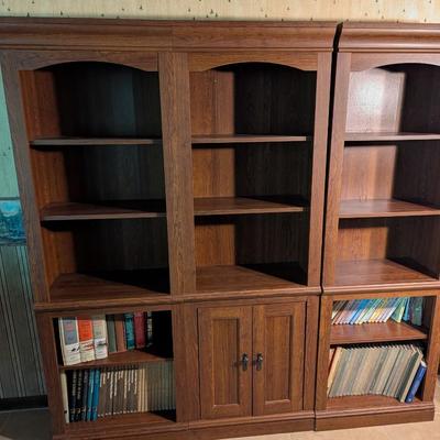 3 Wood Book Shelves (No Contents Included)