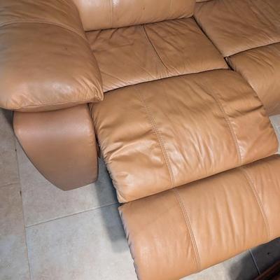 Faux Leather Reclining Sofa