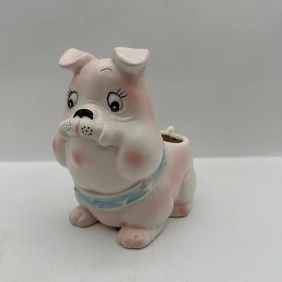 Vintage Napco Bulldog Nursery Planter