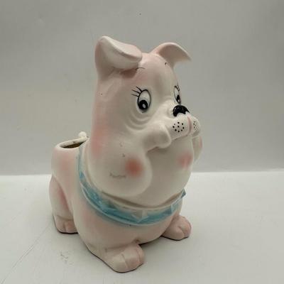 Vintage Napco Bulldog Nursery Planter