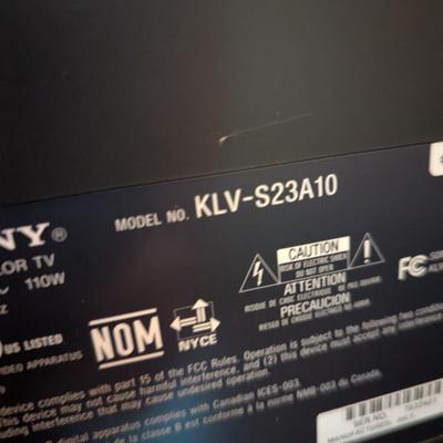 23" SONY TV & LG Blueray Disc Player Model KLV-S23A10