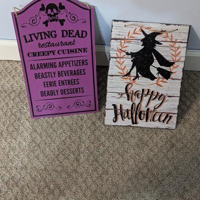 Halloween Cardboard Signs