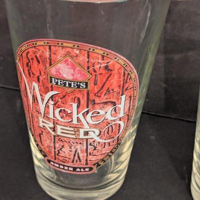 6 - Pete’s Wicked Ale Brewing Pint Glass Glasses