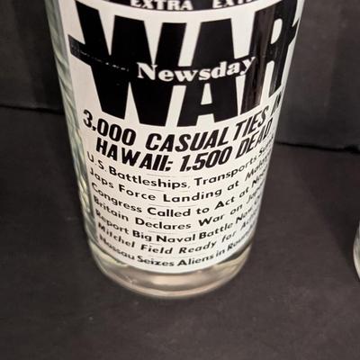 Vintage 1940's To 1970's Newspaper Cover Tumblers